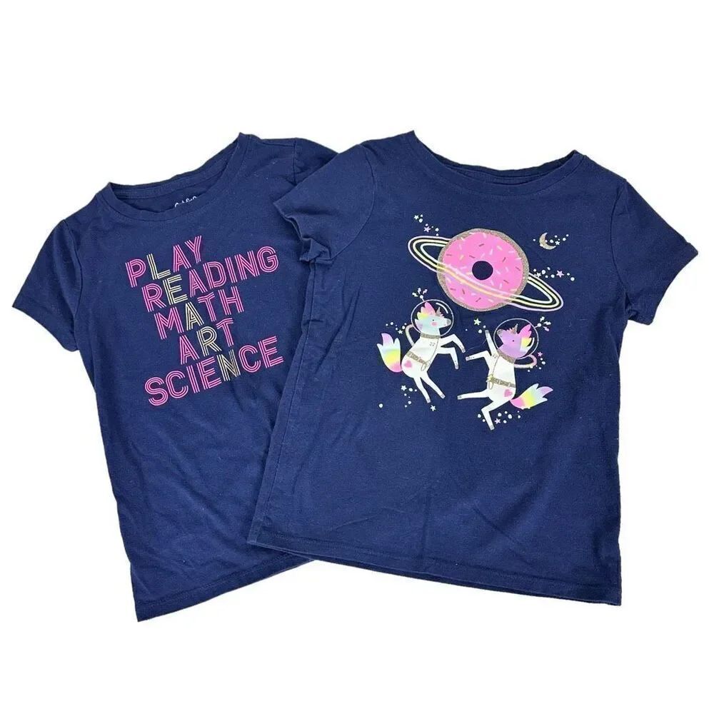 Cat & Jack Short Sleeve Graphic Tees size XS 4/5
